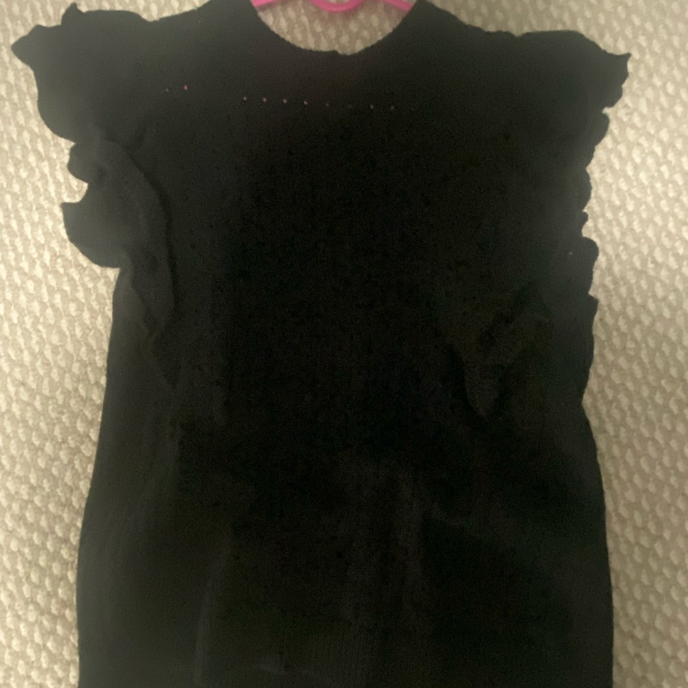 Black knitted blouse